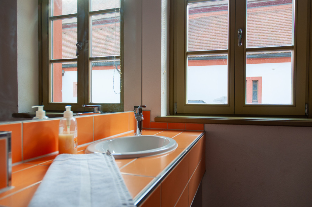 Badezimmer in den Gästehäusern St. Marienthal